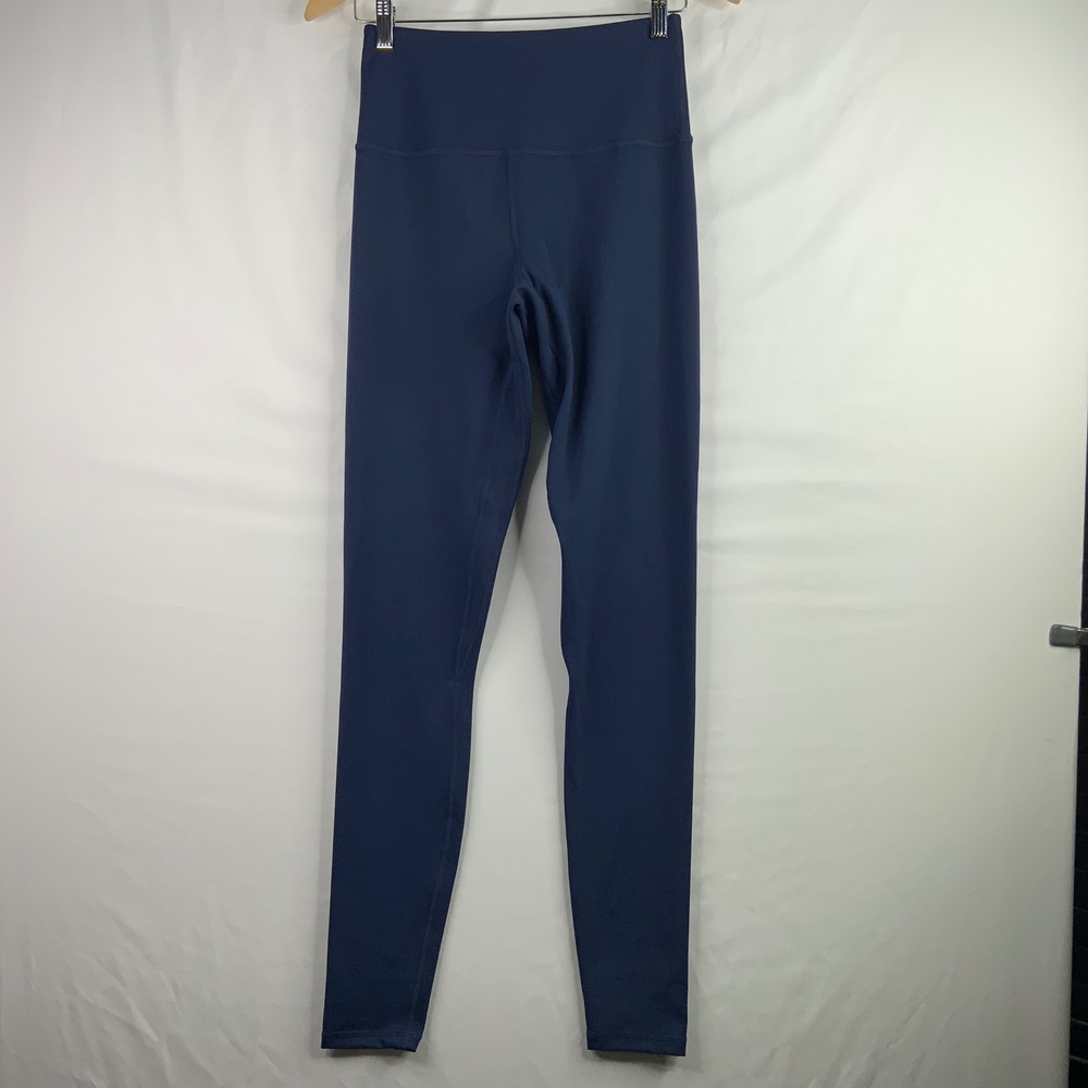 American Tall Womens Navy Blue High Waisted Performance Leggings MT AW-LG-10012